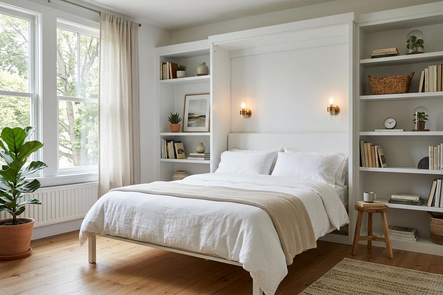 Murphy Bed shown in guest room setting